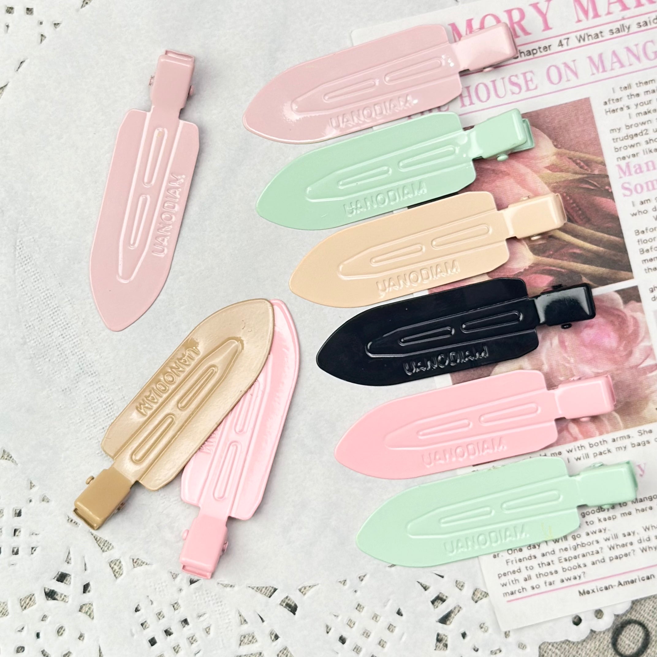 Spade shaped Macaron Hairclip